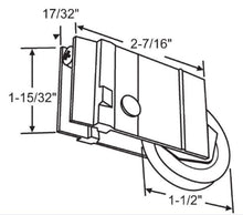 Load image into Gallery viewer, (DR-100-NYLON) Wallace Roller for Sliding Doors with NYLON Wheels