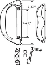 Load image into Gallery viewer, Sliding door handle with 4-7/8 inch hole spacing
