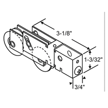 Load image into Gallery viewer, (DR-258-SP) Acorn Tandem Roller for Sliding Glass Doors
