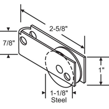 Load image into Gallery viewer, Capitol Sliding Door Roller Assembly w/ Top Hole Patio Door Assembly + 1-1/8″ Steel Wheel (DR-279-TOP)
