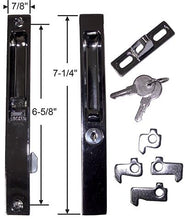 Load image into Gallery viewer, Flush Mount Single KEYED Lock Set for Sliding Doors, 6-5/8" Hole Space DL-501-WITH-KEY
