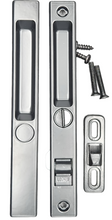 Load image into Gallery viewer, Sliding Door Lock, Non-Keyed, Flush Mount, White, 6-9/16" Screw Holes (DL-504) — Black

